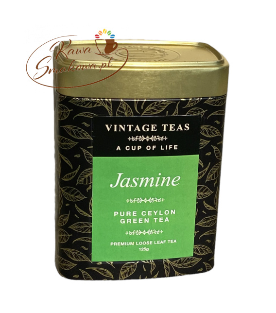 Herbata zielona liściasta Vintage Jasmine w puszce 125g Sklep